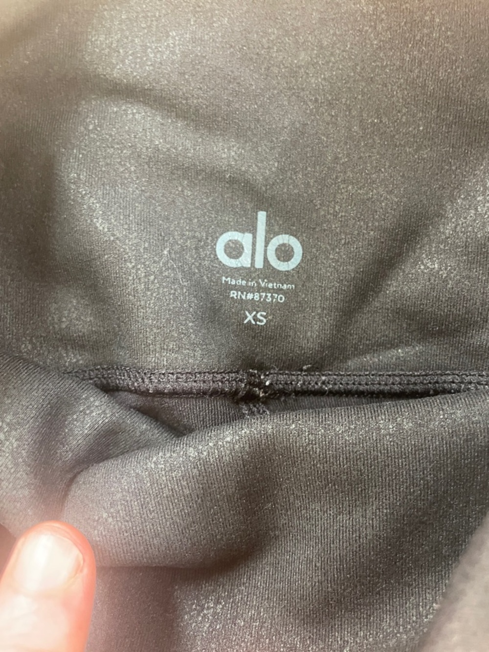Alo Black Moto-Style Mesh Panel Leggings XS - Picture 9 of 13
